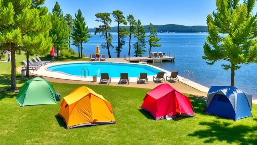 Harge bad och camping vid svenska sjöar